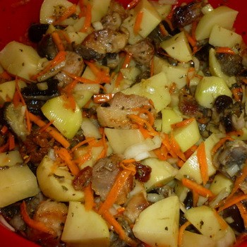 Rôti aux champignons et pommes de terre: recettes avec photos