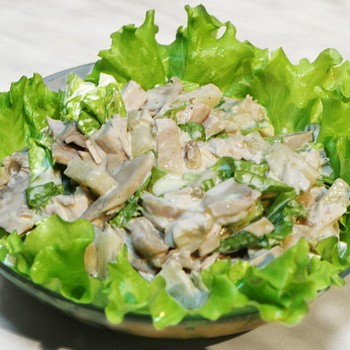 Resipi salad ayam dengan cendawan madu