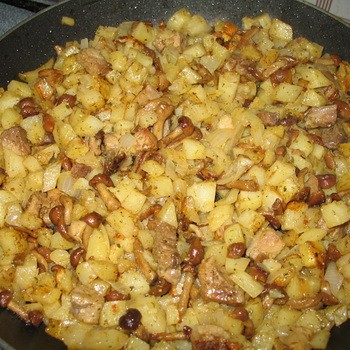 Friptură de cartofi cu ciuperci: rețete de ciuperci