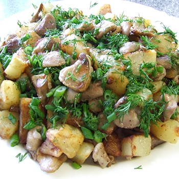Potato recipes with frozen mushrooms