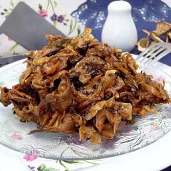 Recept för att laga matkål med svampar av porcini