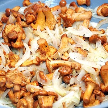Chanterelles frites aux oignons: recettes pour femmes au foyer débutantes