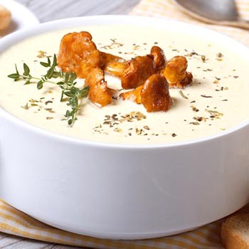Chanterelle sup cendawan puree: resepi kursus pertama
