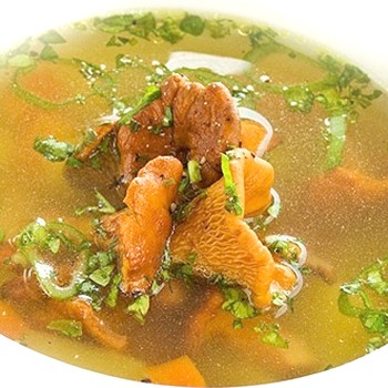 Sup Chanterelle: resepi kursus pertama