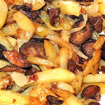 Pommes de terre sautées aux champignons: recettes de plats populaires